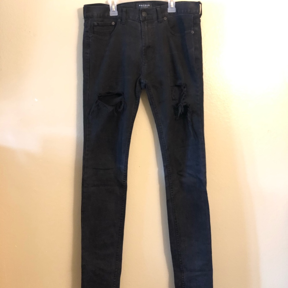 Black Skinny Jeans with Rips